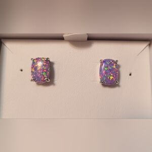 Elegant Opal Stud Earrings